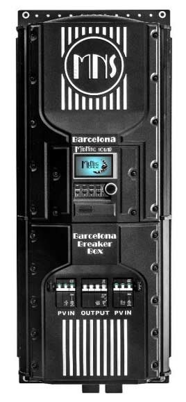 MidNite Solar Barcelona 600V MPPT Charge Controller shown with optional breaker box